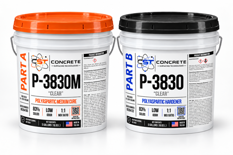 P-3830 Part A and Part B polyaspartic topcoat kit